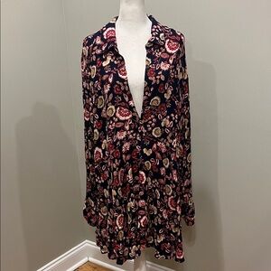 Roaman’s Floral High Low Dress Or Tunic Size 28W